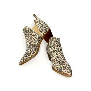 Dolce Vita Leopard Leather Ankle Boots/ Booties Size 6M Women's‎